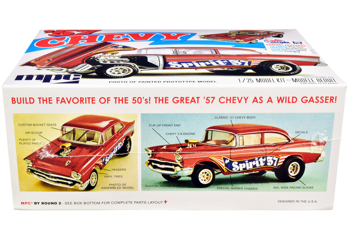 Skill 2 Model Kit 1957 Chevrolet Gasser Flip Nose "Spirit of 57" 1/25 Scale Model by MPC-2
