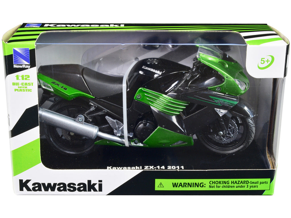 2011 Kawasaki ZX-14 Ninja Green Motorcycle Model 1/12 by New Ray-2