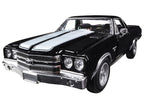 1970 Chevrolet El Camino SS Black with White Stripes "Muscle Car Collection" 1/25 Diecast Model Car by New Ray-0