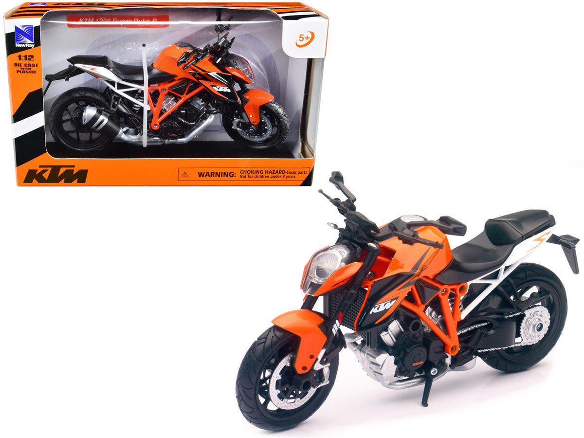 KTM 1290 Super Duke R Motorcycle Orange 1/12 Diecast Model by New Ray-0