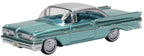 1959 Pontiac Bonneville Coupe Seaspray Green with Silver Top 1/87 (HO) Scale Diecast Model Car by Oxford Diecast-1