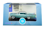 1959 Pontiac Bonneville Coupe Seaspray Green with Silver Top 1/87 (HO) Scale Diecast Model Car by Oxford Diecast-2