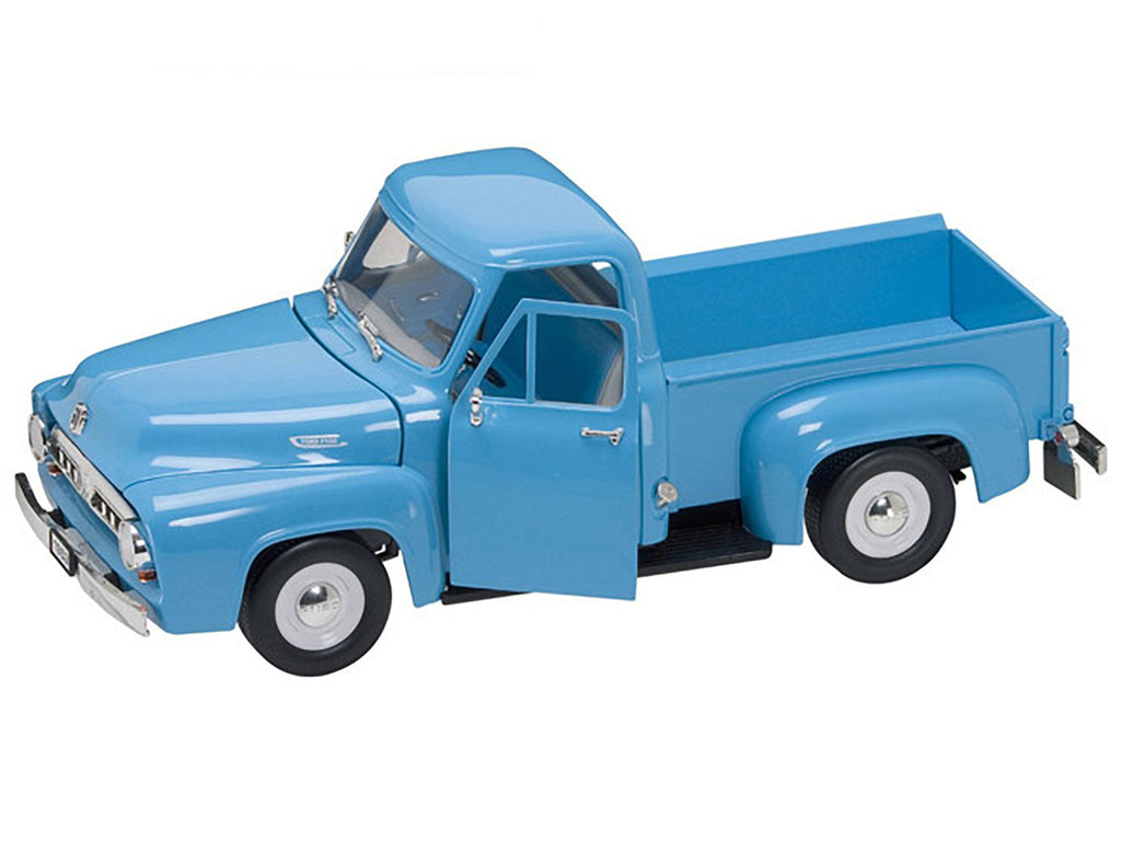 1953 Ford F-100 Pickup Truck Light Blue 1/18 Diecast Model Car by Road Signature-0