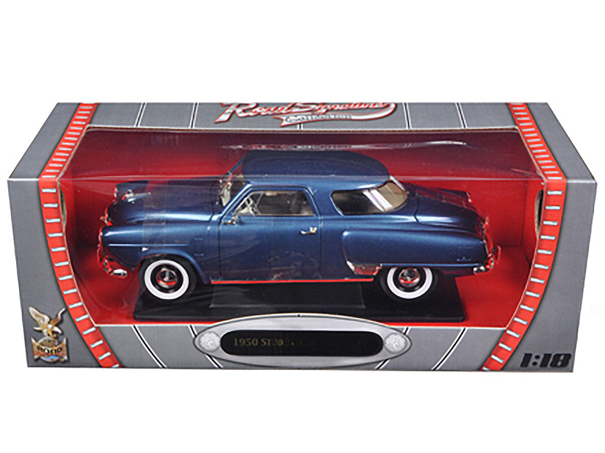 1950 Studebaker Champion Blue Metallic 1/18 Diecast Model Car by Road Signature-2