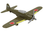 Mitsubishi A6M Zero Fighter Aircraft Green "Imperial Japanese Navy Air Service" with Runway Section Diecast Model Airplane by Runway24-2