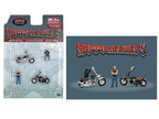 "Motomania 5" 4 piece Diecast Set (2 Figures and 2 Motorcycles) Limited Edition to 4800 pieces Worldwide for 1/64 Scale Models by American Diorama-0