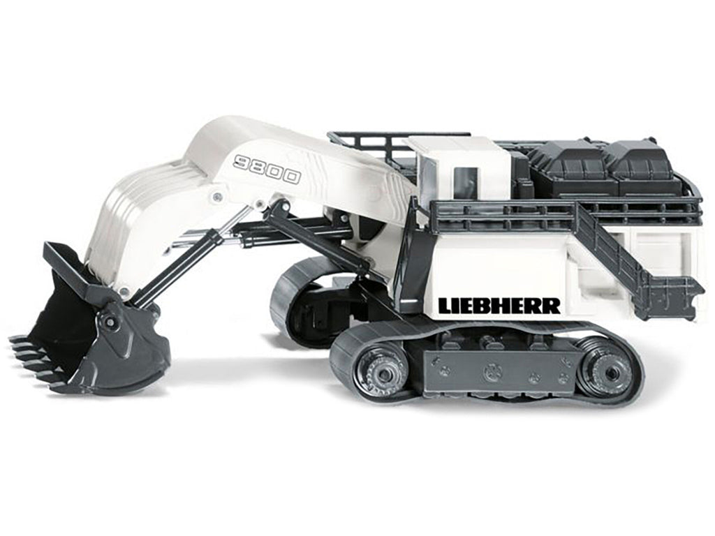 Liebherr R9800 Mining Excavator White and Gray 1/87 (HO) Diecast Model by Siku-1