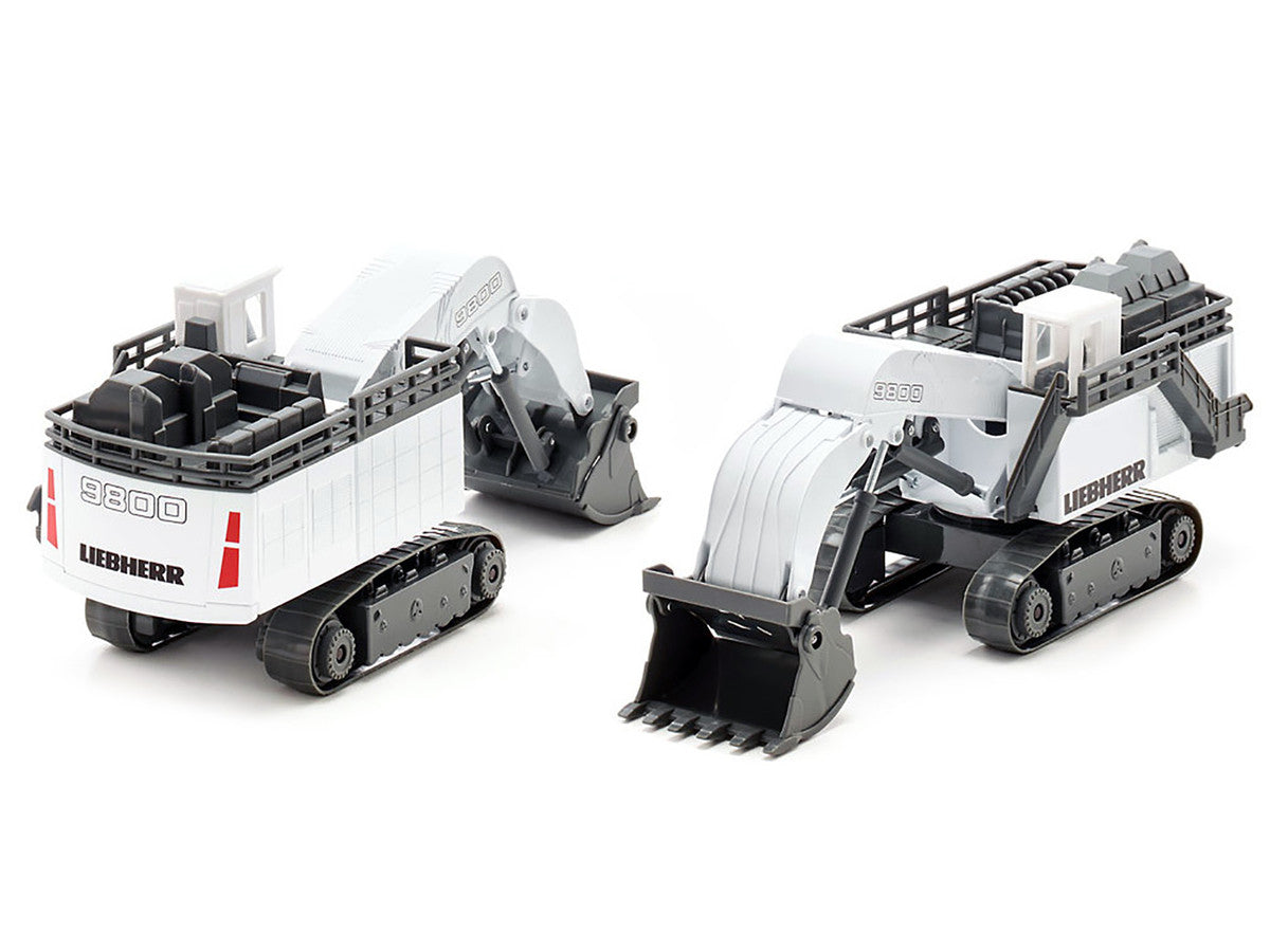 Liebherr R9800 Mining Excavator White and Gray 1/87 (HO) Diecast Model by Siku-2