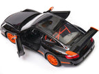 Porsche 911 (997) GT3 RS Black with Orange Accents 1/24-1/27 Diecast Model Car by Welly-2