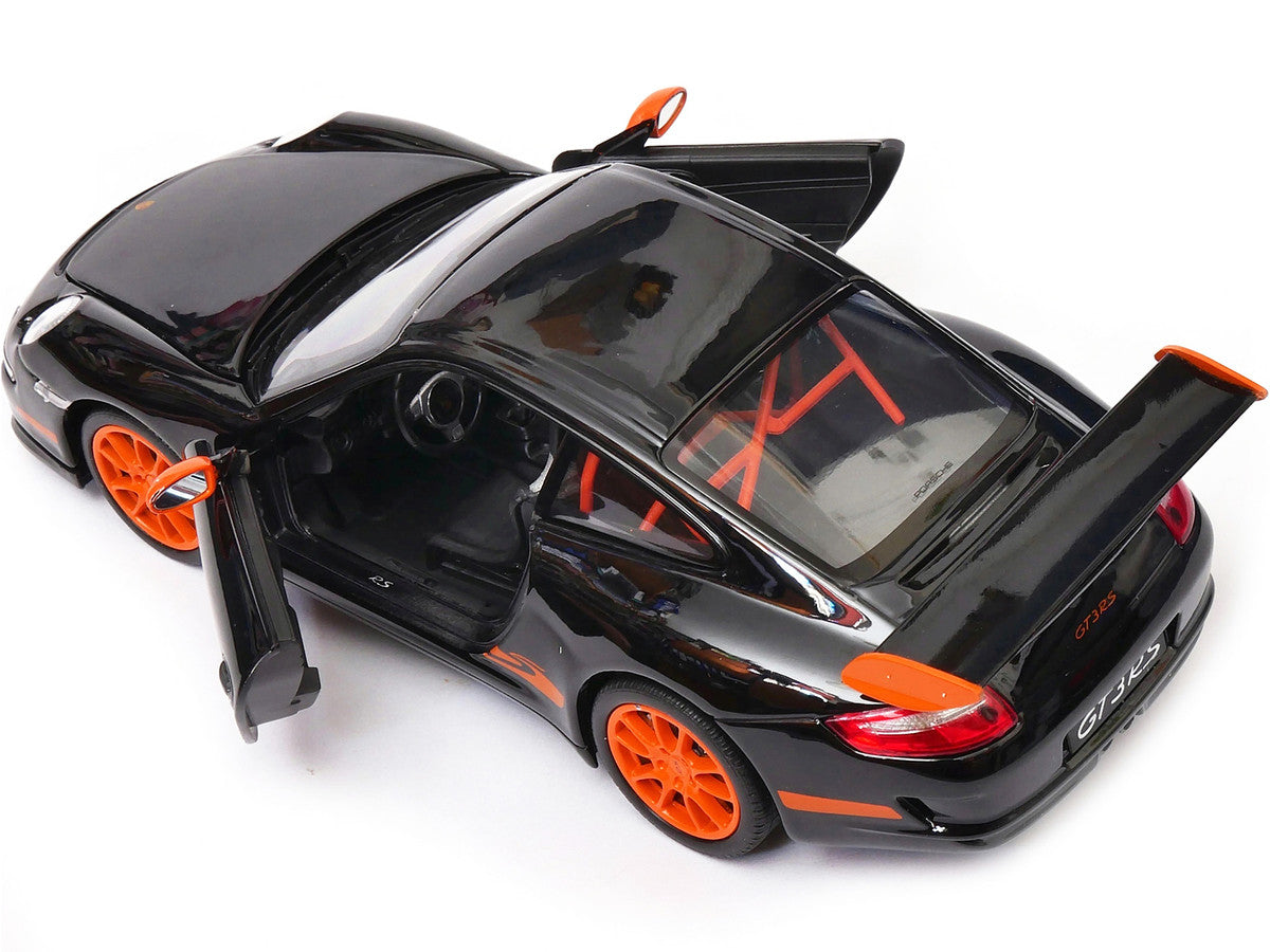 Porsche 911 (997) GT3 RS Black with Orange Accents 1/24-1/27 Diecast Model Car by Welly-2