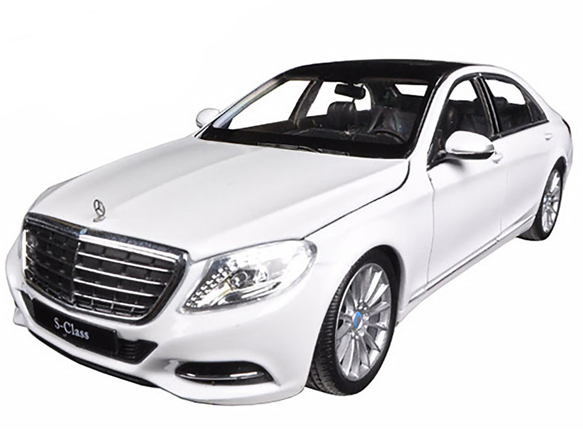 Mercedes Benz S Class with Sunroof White "NEX Models" 1/24 Diecast Model Car by Welly-1