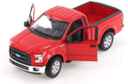 2015 Ford F-150 Regular Cab Pickup Truck Red 1/24-1/27 Diecast Model Car by Welly