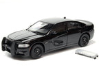 2016 Dodge Charger Pursuit Police Interceptor Black Unmarked "Police Pursuit" Series 1/24 Diecast Model Car by Welly-1